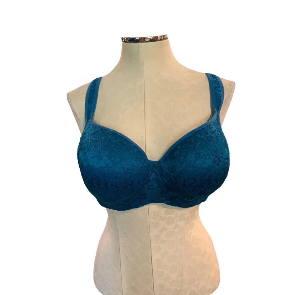 40DD Avenue Body Teal‎ Lace Underwire Bra Padded Adjustable Strap